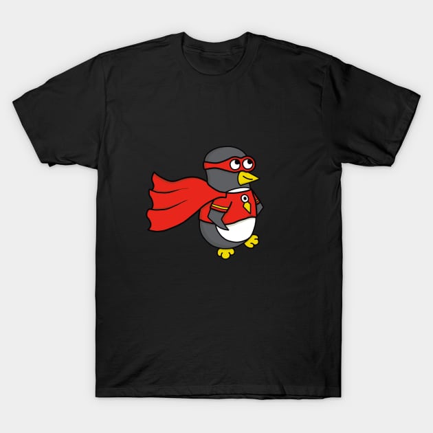 Superhero Penguin T-Shirt by penguinsam